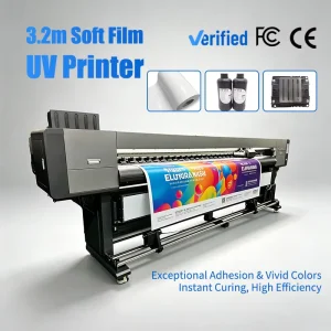 3.2m UV Roll to Roll Soft Substrate Printer for Flexible PVC Film Banner Backlit Fabric Mesh XP600