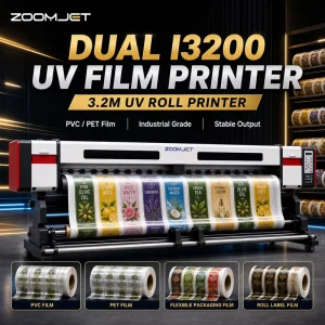 3.2m XP600 UV Roll to Roll Printer for Soft Film Printing