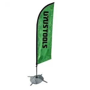 3.4M Aluminum Alloy Flagpole Water Filled Base Double Sided Flying Sle Outdoor Advertising Flag Pole Thermal Transfer Flags