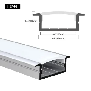 30*11.1MM Alu Accessories Profil Sample Box Channel Extruded PC Lens Diffuser For LED Strip Light Aluminum Profile