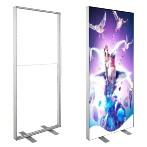 30 Buyers Indoor Edge Lit Textile Fabric Portable Freestanding Led Advertising Light Box for Event