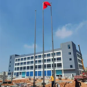 30 Meter and 3 Meter Stainless Steel Aluminum Waterproof Durable Flagpoles with Satin Finish for OEM Use