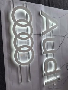 304 Stainless Steel Painted Backlit Letters Custom for Chain Store Signs and Repeat Clients
