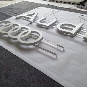304 Stainless Steel Painted Backlit Letters Custom for Chain Store Signs and Repeat Clients