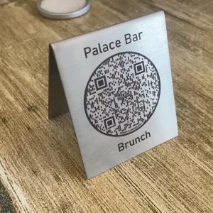 304 Stainless Steel QR Code Stand V Shaped Durable Table Sign Holder for Restaurant Menu and Table Number