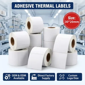 30x20mm Thermal Adhesive Label Sticker Waterproof Oilproof Barcode Sticker for Food Price Tags Retail Supplies Bulk Sale Price