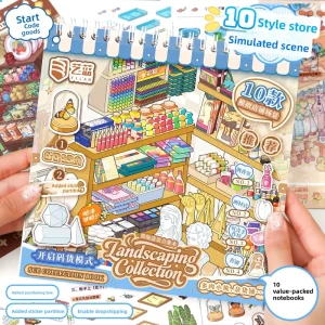 31 Stickers Per Pack Stockpiling Series Sticker Collection Book 3D Miniature Scenes DIY Stress Relief Bullet Journal