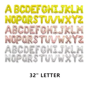 32 Inch Ballons Globos Helium Letter Foil Balloons Shaped in Letters for Party Decoration