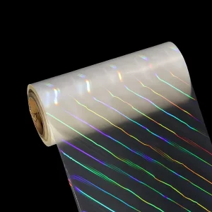 330mm*200m 3D Light Column Hologram Transparent Holographic Soft PET Bopp Hot Thermal Lamination Film Roll for Computer