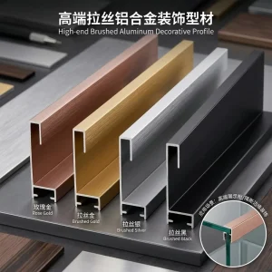 35mm Wall Mounted Bedroom Photo Mirror Frame Extrusion 6000 Series Aluminium Profile Brush Gold Silver Black Color Customized