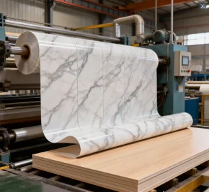 3D 5D Printed Lamination Heat Transfer Film PVC Furniture Decoration Film Eco Friendly Modern Indoor Use Vacuum Press Foil Door