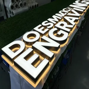 3D Acrylic Letters Custom LED Sign LED Illuminated Sign Waterproof Storefront Backlit Design 3D Channel Letter Sign