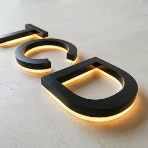 3D Backlit Letter Custom Sign Illuminated Business LED Channel Letters Building Advertising Letter