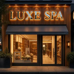 3D Backlit Letter Sign Custom Metal Hola Sign Logos Outdoor LED Letter Back Light Up Illuminated Signboard for Beauty Spa Studio