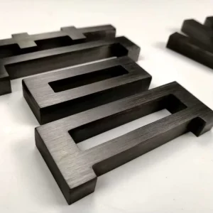 3D Black Chrome Alphabet Art Wall Decor Thin Metal Backlit Letters