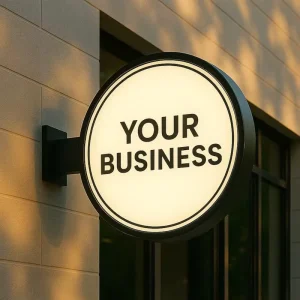 3D Blank Round Shape Wall Mounted LED Beer Light Box Pub Signboard Metal Profile Advertising Low Power Double Sided Sign