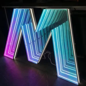 3D Colorful LED Abyssal Illuminated Letters Advertising Lighting for Popular Bars KTVs Outdoor Storefront Signs Cars Customized