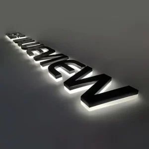3D Company Name Illuminated Acrylic Letter Wall LED Store Sign for Hospitals Outdoor Use Rainproof Transformer