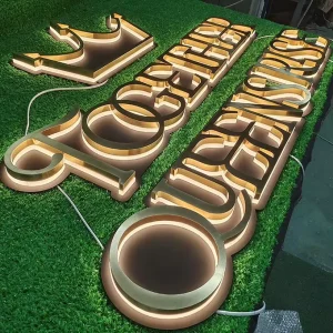 3D Custom Advertising LED Letters Sign Waterproof PVC Durable Simple Modern Outdoor Indoor Backlit Light for Decoration