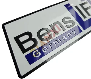 3D Embossed Aluminum Label Sign Custom Logo Plate Metal Laser Engraving Metal Nameplate
