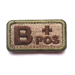 3D Embroidery Armband Fans Outdoor Identification Chapter Tactical Blood Type Patch a B O AB +POS Type
