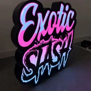 3D Hollow Art Custom Stainless Steel Punching Perforated Illuminated Letters Sign for Shop