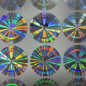 3D Hologram Overlay Laser Anti Counterfeit Hot Stamping Adhesive Sticker for Transparent Bottles with Customized Cartoon Design