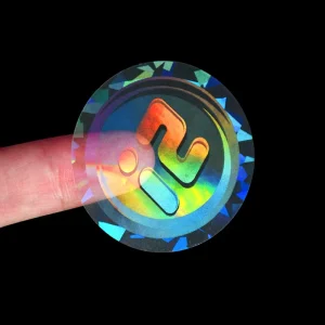 3D Hologram Stickers Clear Transparent Label Custom Square Printing PET Roll Sheet Holographic Sticker