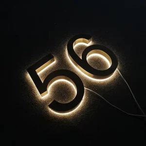3D LED Channel Letter 3D Acrylic Stainless Steel Sign Luminous Backlit Alphabet LED Arabic Letters