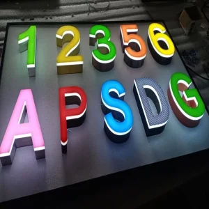 3D LED Illuminated Acrylic Letter for Advertising Logo in Dance Studios Mini 3D Font with Illumination for Lighting Direction