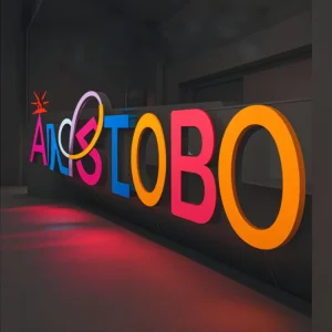 3D LED Illuminated Letters Sign Stainless Steel Outdoor Waterproof Front Lit Channel Letters for Companies Advertising