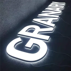 3D LED Lighted Door Sign Front Backlit Letters for Advertising Companies Outdoor Use Customizable Waterproof IP65 Multi color