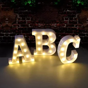 3D LED Night Lamp 26 Letters 0 9 Luminous Digital Sign Marquee Light for Indoor Decor for Wedding Mother’s Day