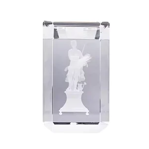 3D Laser Engraved Striped K9 Crystal Block UV Glass Paperweight Square Custom Engraving Halloween Home Decor Souvenir
