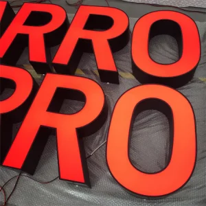3D Led Logo Luminous Custom Outdoor Led Frontlit Letter Sign Large Illuminated Letters for Business Store