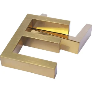 3D Letter Logo Metal Precision Brushed Letter Decoration