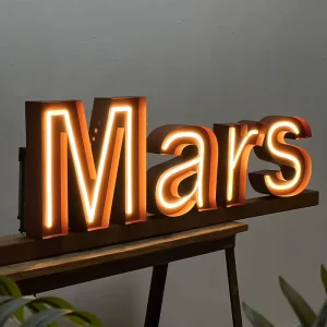 3D Letter Neon Light Emitting Characters Baking Paint Stainless Steel Frame Light Emitting Signage