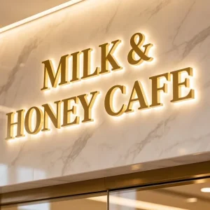 3D Letter Sign Gold 3D LED Channel Letter Sign Custom Metal Letter Backlit Sign Manufacturer Luminous Character