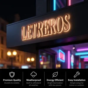 3D Logos Para Negocios Branded Signage Led Signage Signs Letters Custom Business Sign Building Metal LED Channel Letter