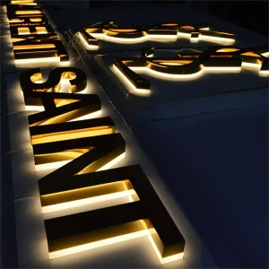 3D Luminous Words Customized Outdoor Backlight LED Letters Lighting Sign