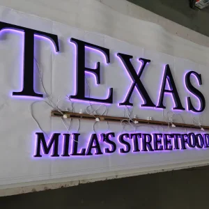 3D Luminous Words Customized Outdoor Backlight Led Letters Lighting Sign
