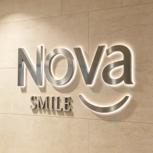 3D Metal Letter Sign Custom LED Business Logo Acrylic Backlight Sign Indoor Custom Led Sign Letters Signage for Dental Clinic