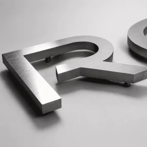 3D Metal Letters Custom Stainless Steel Logo Signage with Brushed Mirror Finish for Premium Commercial Spaces