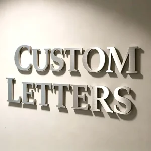 3D Metal Logo Sign Custom Brushed Stainless Steel Wall Logo Sign 3D Signage Metal Channel Letter Business Wall Sign
