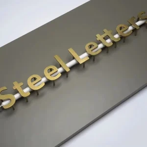 3D Metal Mirrored balck Stainless Steel Wall Letters Business Sign