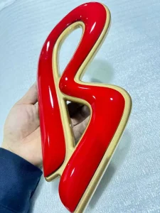3D Metal-look Embossed PVC Letters with Painted Coating for Outdoor Advertising