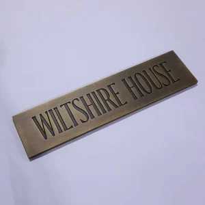 3D Outdoor Decorative Metal Logo Embossed Plate Etched Aluminum Plaque Sign for Business
