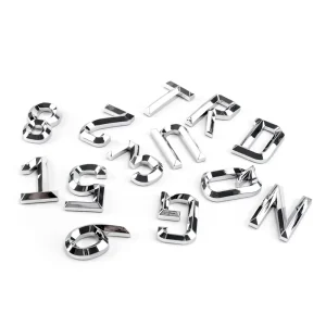3D Raised ABS Letter Stickers Self-Adhesive Emblem Custom Logo Durable Auto Decals 1 Year Warranty Modern