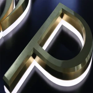 3D Rimless Aluminum Frame Acrylic Letter Face LED Alphabet Letter Sign for Outdoor Use