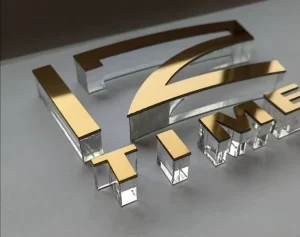 3D Transparent Acrylic Characters Polished Crystal Alphabet Sign for Professional Office Wall and Business Identity